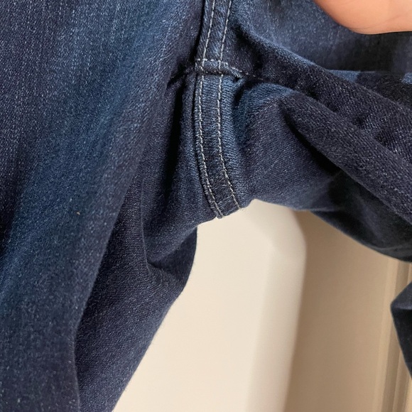 Lane Bryant Blue Jean Capris with Stretch Dark Wash Mid Rise Size 18 - Picture 4 of 6